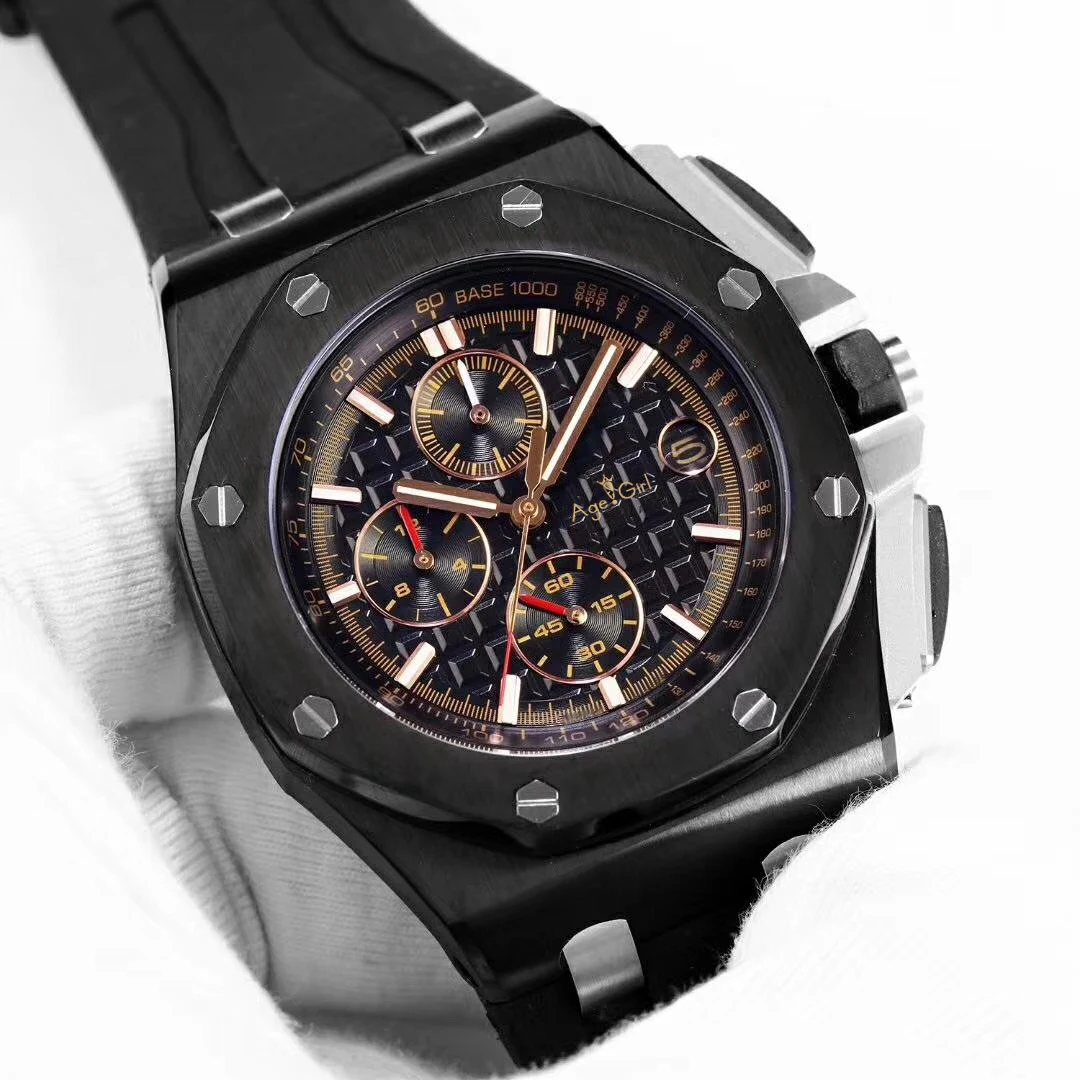 15 Роскошные брендовые новые кварцевые ChronographSports мужские часы секундомер Lebron James модные сапфировые часы со стразами черные резиновые AAA - Цвет: 15