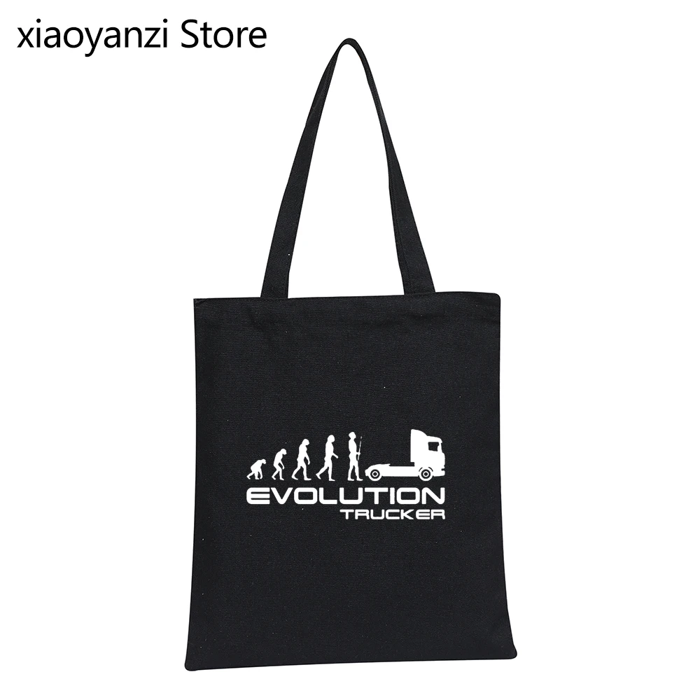 

New Fashion Canvas Shopping Bags Totes Large Capacity Evolution Trucker Lorry HGV Driver Girls V8 Present Shopper Bags Handbag