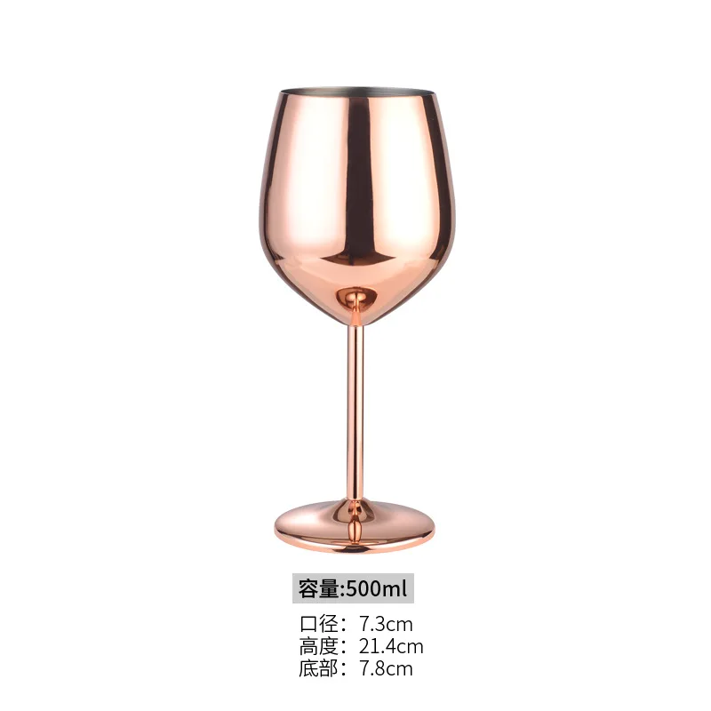 

Stainless Steel Charms Wine Glass Art Decoration Glass Cup Drinking Glasses Wine Glass Cocktail Glasses Copa Vino Barware BI50WG