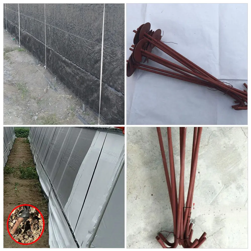 

6Pcs Shed Anchor Greenhouse Tie Down Ground Stakes for Securing Tents Canopies