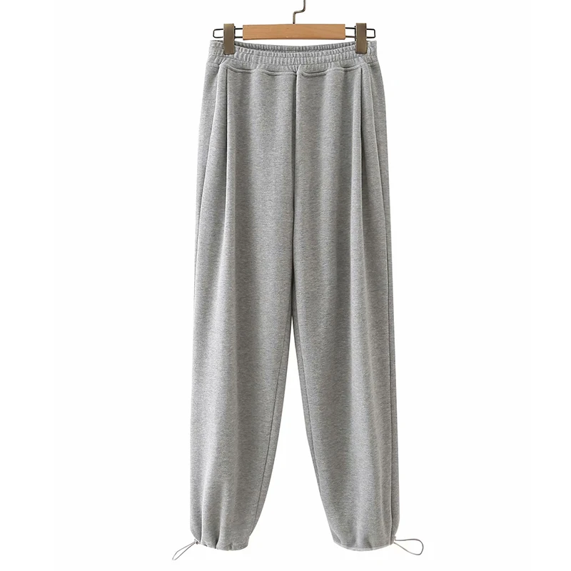 

Брюки спортивные женские из хлопка, с высокой талией, на весну/осень