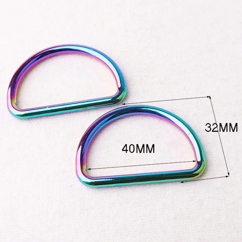 Металлическое Радужное кольцо 1 5 дюйма ремешок для сумки D образные кольца