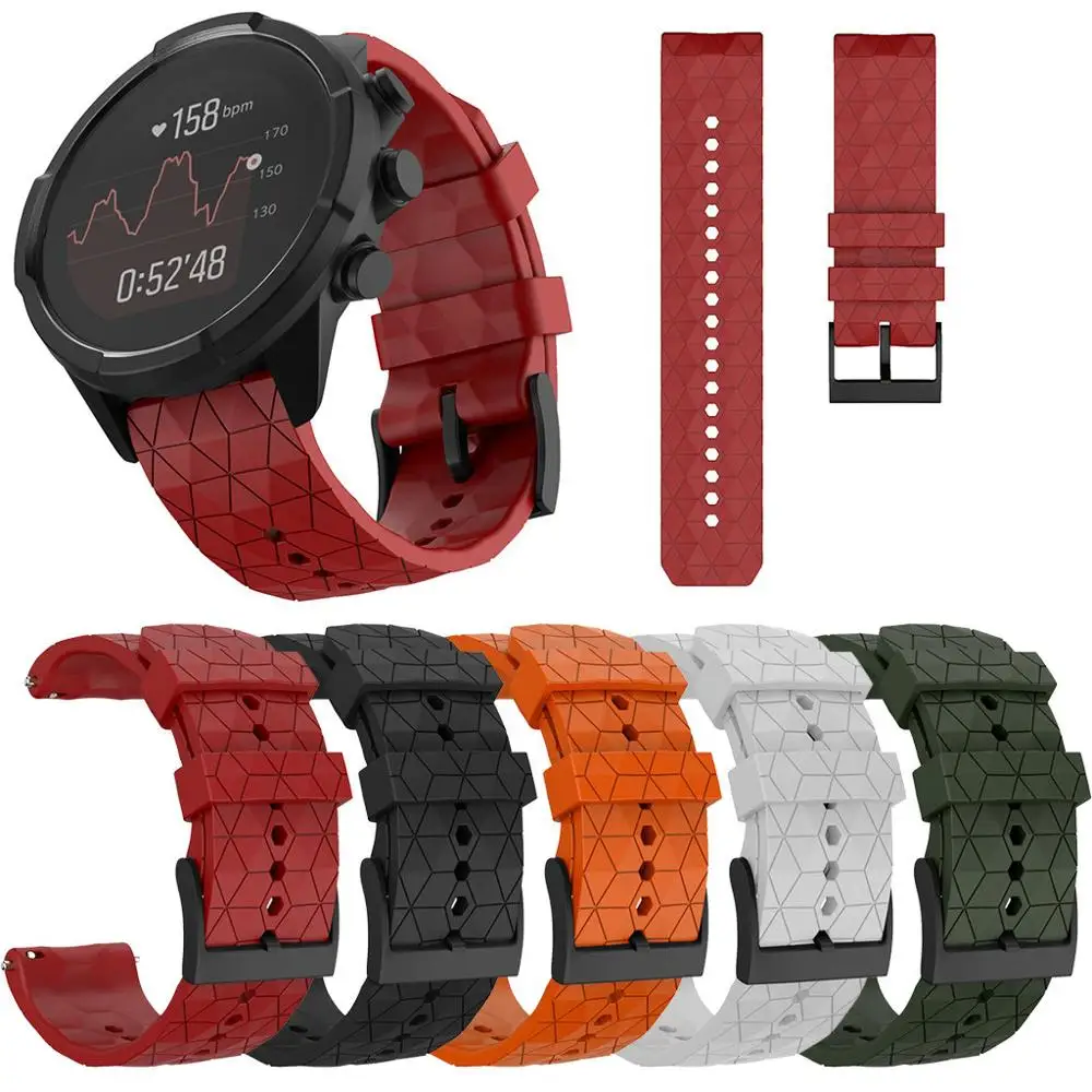 Для SUUNTO 9 / Baro Смарт-часы силиконовые сменные спортивные наручные часы ремешок
