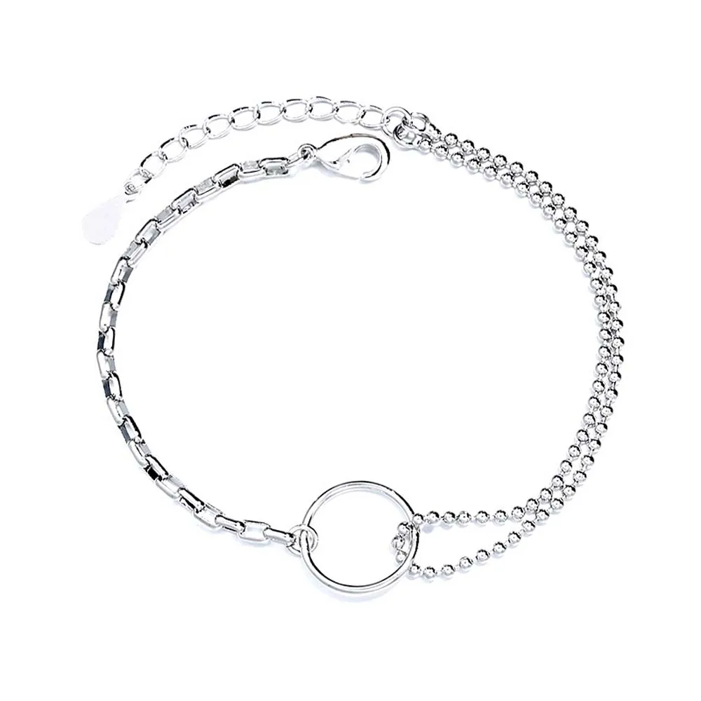 

Geometric Bracelet Female Simple Personality Trend Retro Round Interlocking Female Bracelet Fashion Jewelry
