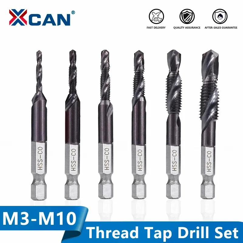 Сверло с шестигранным хвостовиком XCAN сверло M3 M4 M5 M6 M8 M0 резьба резьбонарезные