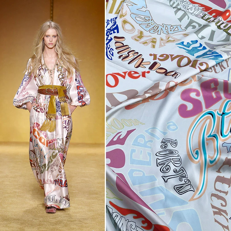 50x140 см мягкая эластичная атласная цветная надпись из полиэстера модная женская