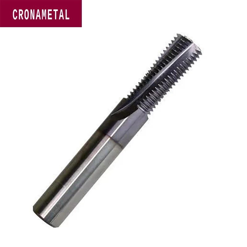 CRONAMETAL твердосплавный UNC/UNF спиральная канавка резьба фреза 1/4-28unxd6 5/16-24unxd8 1/4-20UNCXD6