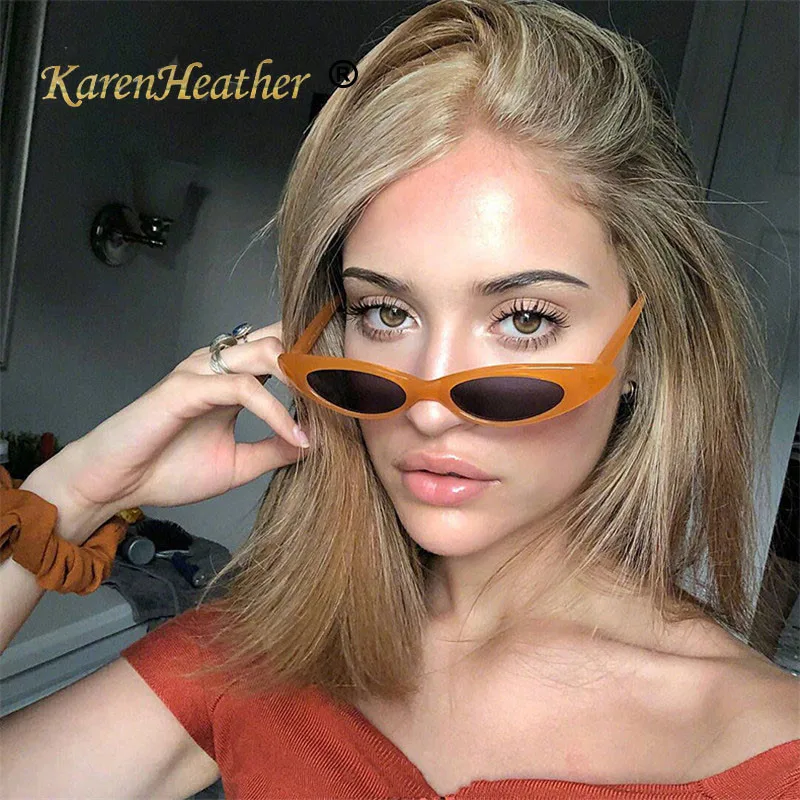 VANEASEL Small Oval Women Sunglasses 2019 New Fashion Brand Cat Eye Design Sexy Luxury Ladies Shadow Sun Glasses For UV400 | Аксессуары