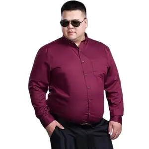 Рубашка мужская с длинными рукавами, формальная свободная деловая с карманами, для офиса, большие размеры 10XL 12XL 14XL, зима-весна