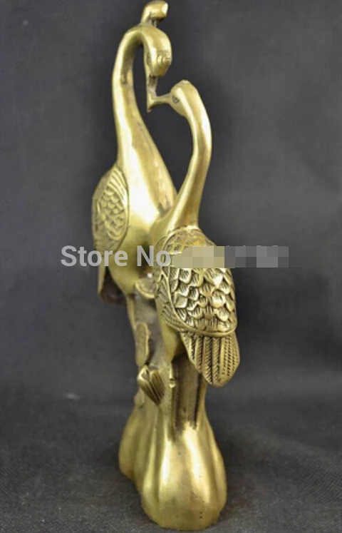 726 + 8 дюймов высокий Китайский домашний Декор Ручной Работы Медный резьба пары