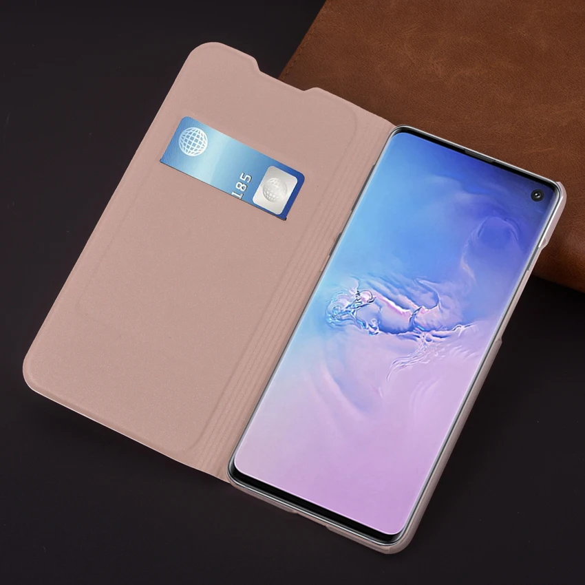 Тонкий чехол кошелек для Samsung Galaxy S10 Plus S10E S10Plus + телефона с маской откидной