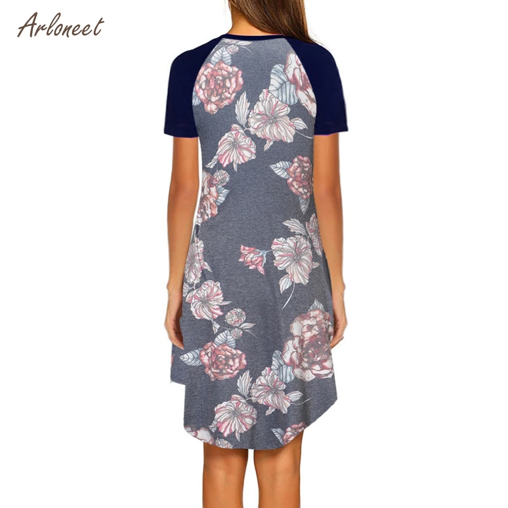 

ARLONEET Summer Maternity Dresses Plus Size Dress Patchwork Pregnancy Dress Cotton Clothes For Pregnant Women 2020