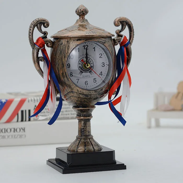 Креативная чашка золотой будильник вызов украшение кольца Подарочные часы