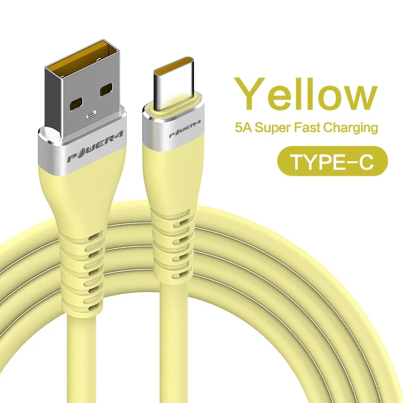 Power4 USB C кабель 5A флэш-зарядка usb type C Supercharge для huawei P20 совместимый 3A 2A быстрое зарядное устройство для samsung Xiaomi - Цвет: Yellow