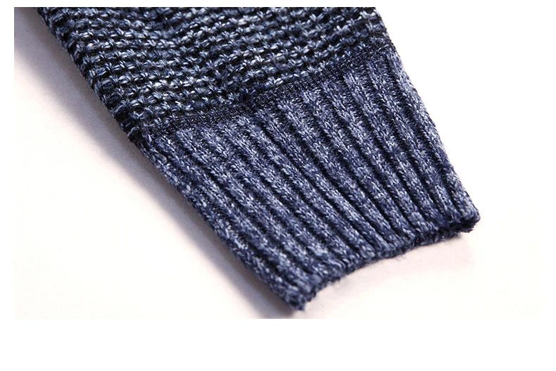 Новинка мужской осенний свитер зимний на молнии пуловеры облегающие толстые