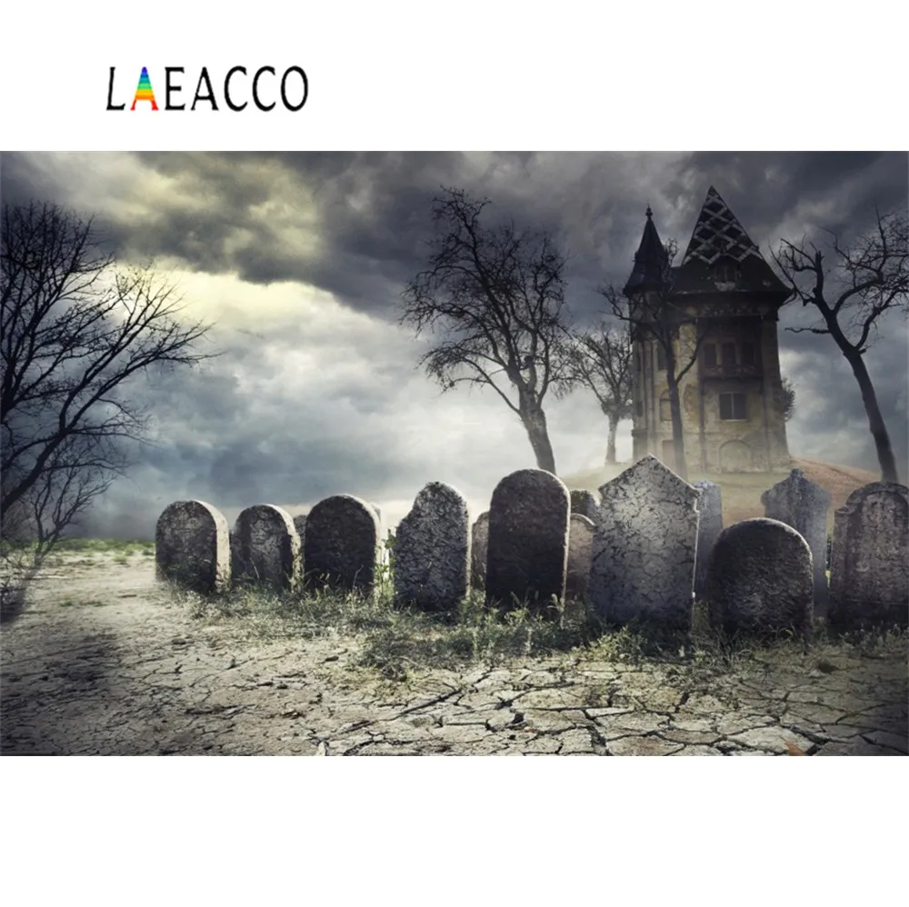 Laeacco Хэллоуин фоны для фотографии гробница парк блестящая Звезда страшная ночь фотографии фоны фотосессия Фотостудия