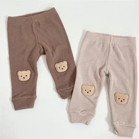 cute bear print baby boy pp pants autumn infant cartoon trousers baby girl harem pants spring toddler leggings cotton clothes