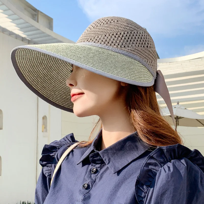 

Шляпа женская летняя с бантом, дышащая, ручной работы, с защитой от ультрафиолета, 2020