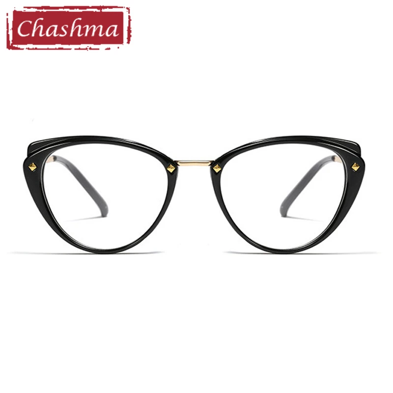 

Chashma Women Anti Blue Ray Computer Working Eye Glasses Prescription Glasses Frame for Lady Fashion Cat Eye Acetate Spectacles