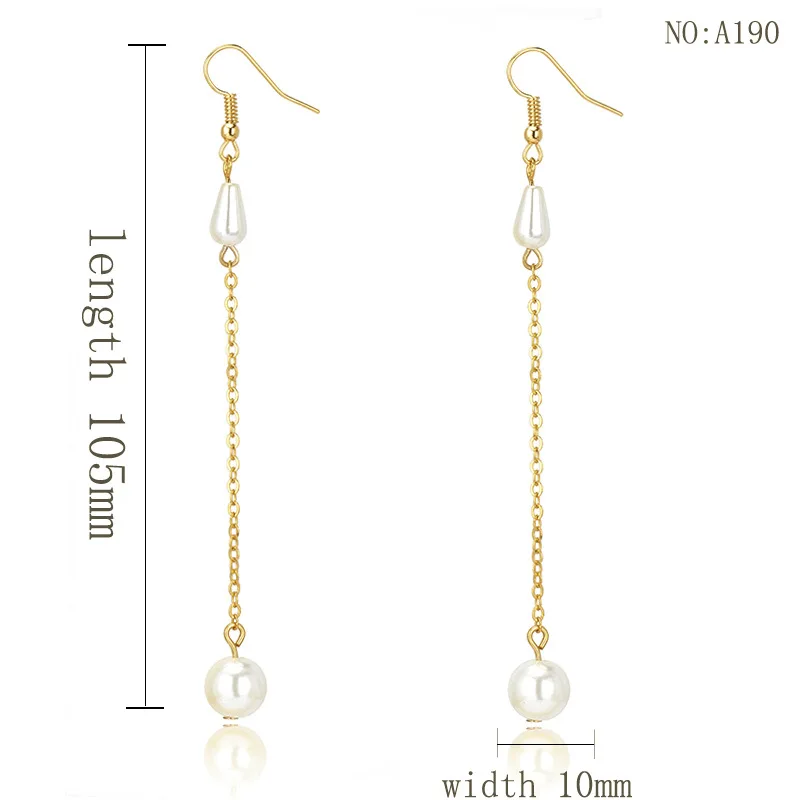 2019 новый тренд моды простой личности дикий дизайн длинные серьги одежда