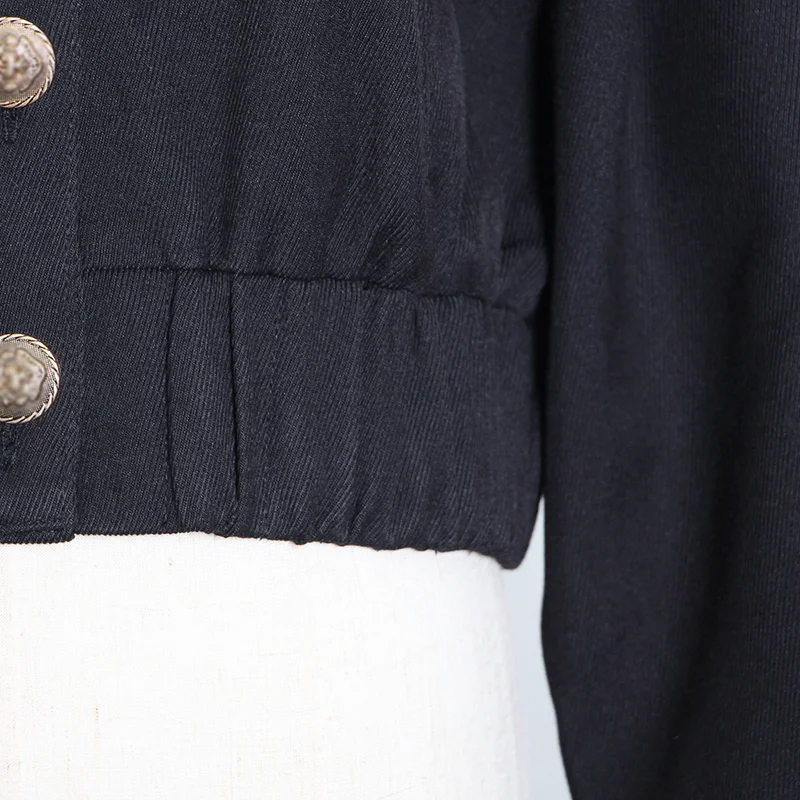 

Solid Vintage Coat For Women Lapel Long Sleeve Female Casual Button Short Jacket Fashion New Clothes Tide Fall