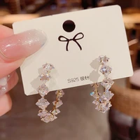 2021 new opal crystal pendant earrings for women simple classic letters hypoallergenic korean earrings jewelry accessories gifts