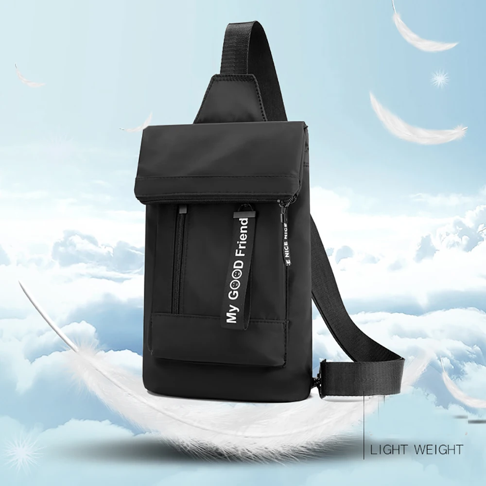

IKE MARTI New Small Chest Bag Men Water-Repellent Shoulder Messenger Bag Male Oxford Outdoor Leisure Cross Body Bag for Men