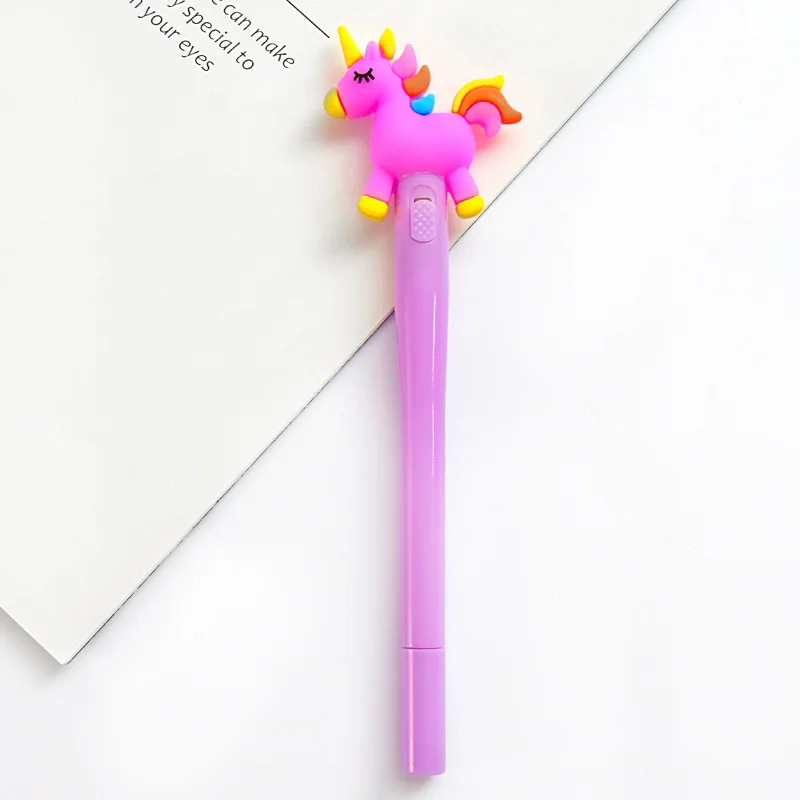 Purple Happy Unicorn SAILEROAD Дети свет единорога игрушки светящийся светильник ручка светится в темноте гелевая ручка ребенок мальчик девочка динозавр светящиеся игрушки Дети светящиеся игрушки - Цвет: Purple Happy Unicorn