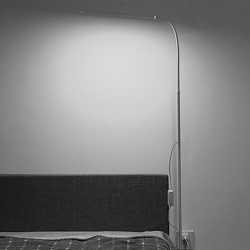 8W 700lm Modern Stand Floor Lamp White &amp Warm LED Dimmer USB Desk Reading Night Light Fixture for Bedroom Decor | Лампы и освещение