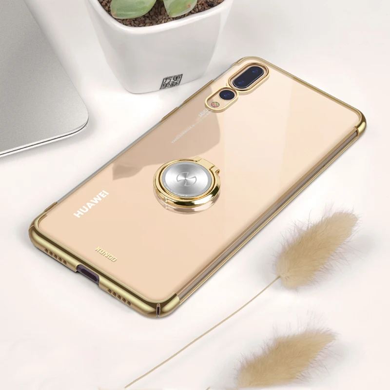 Чехол Xundd для Huawei P20 Pro с кольцом роскошная прозрачная задняя крышка из