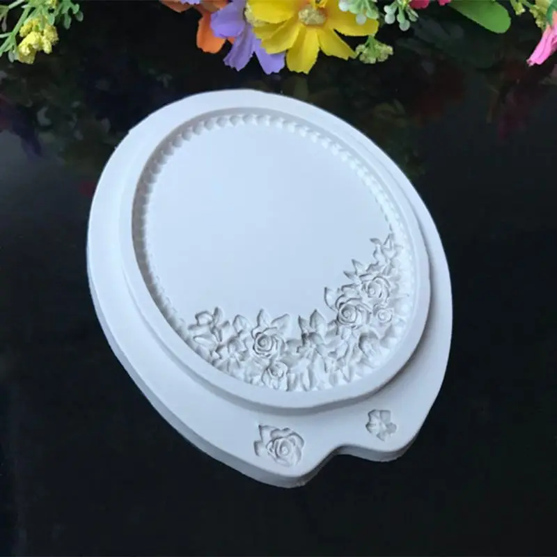 

Set of 3 Vintage Frame Cupcake Fondant Mold Baroque Style Fondant Silicone Mold for Sugarcraft Cupcake Topper Jewelry Polymer