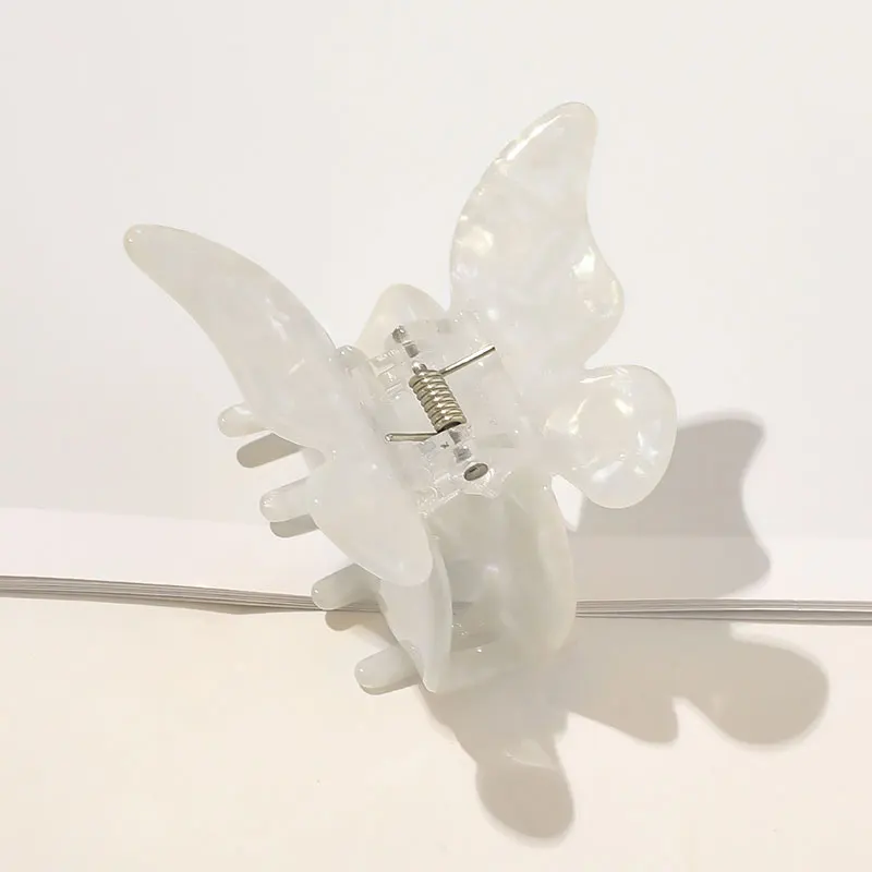 

2020 New Hair Claws Women Butterfly Hair Clip Super Fairy Barrettes Acetate Hairpin Geometric Banana Clip Hair Accessories