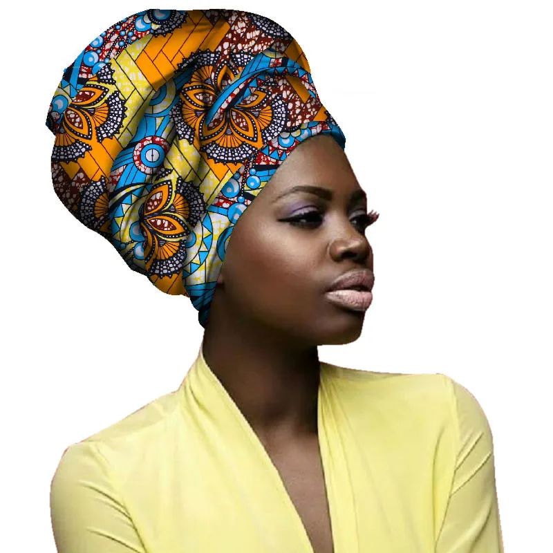 

2020 fashion style african women headtie african bazin rich hats cotton headtie