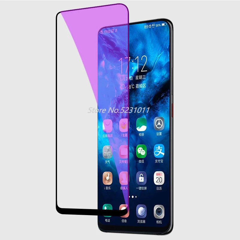 Полноэкранное защитное стекло с защитой от синего излучения для VIVO V17 Pro Защитная