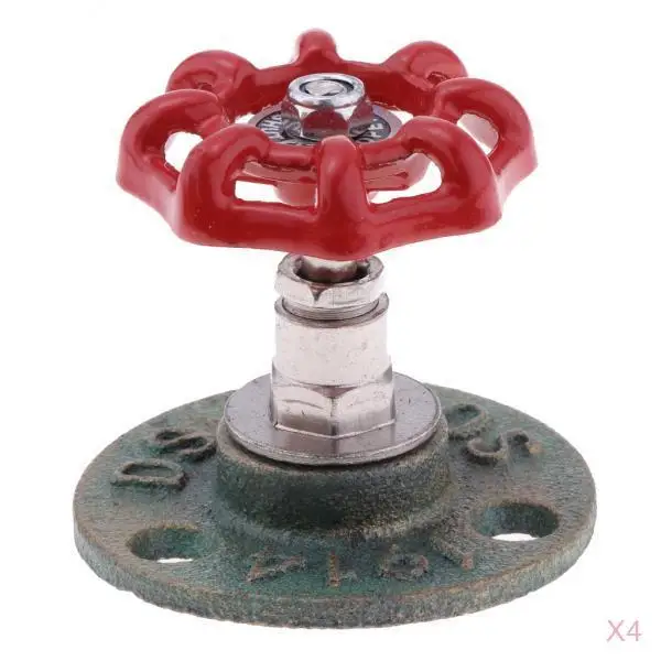

4x Industrial Rustic Wall Mounted Hand Wheel Hook Coat Hat