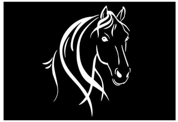 

Car Sticker Horse Head and Mane Decal Sticker Car Styling Decoration
