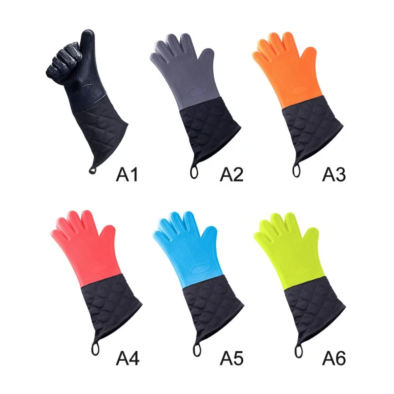 

Silicone Heat-Resistant Gloves Cooking Barbecue Gants Silicone Kitchen Microwave Mittens Oven Glove Home Heat Resistant Gloves