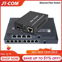 1000M 1G4E 1 sfp slot fiber 4 8 RJ45 1G4E Gigabit optical Media Converter Ethernet Network Switch fibra optica transceiver