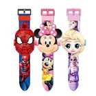 Детские Мультяшные 3D Проекционные электронные часы Disney, 24 картины с раскладной игрушкой из мультфильма аниме, креативный подарок для детей