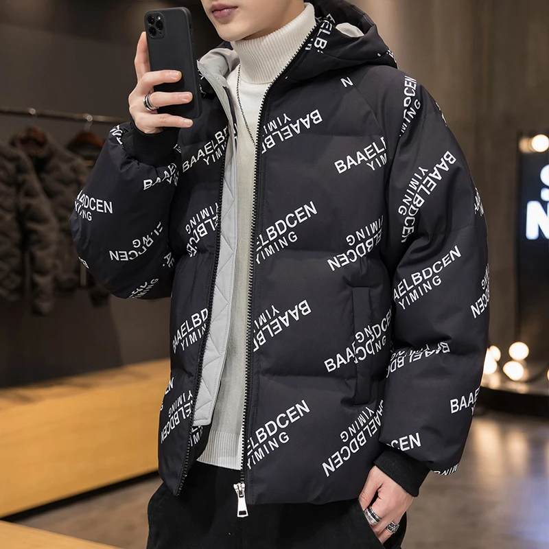 Winter 2020 Men's Casual Cotton Padded Hooded Jacket Parkas Thicken Warm Outdoor Streetwear Coat New Trend Down Jacket Windbreak