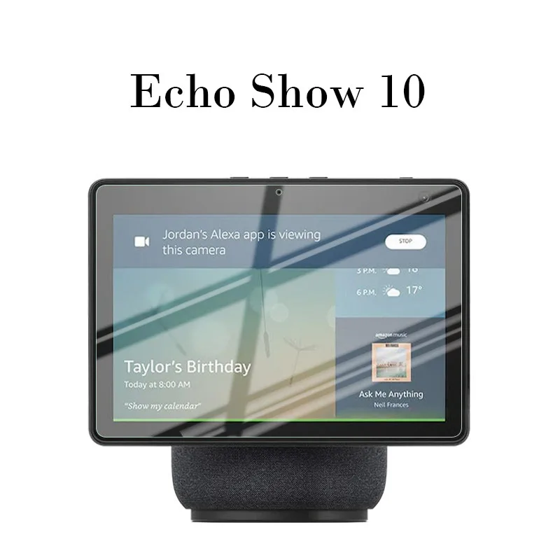 Vidrio Templado 2.5D para Amazon Echo Show 10, Protector de pantalla para Amazon Echo Show 8 