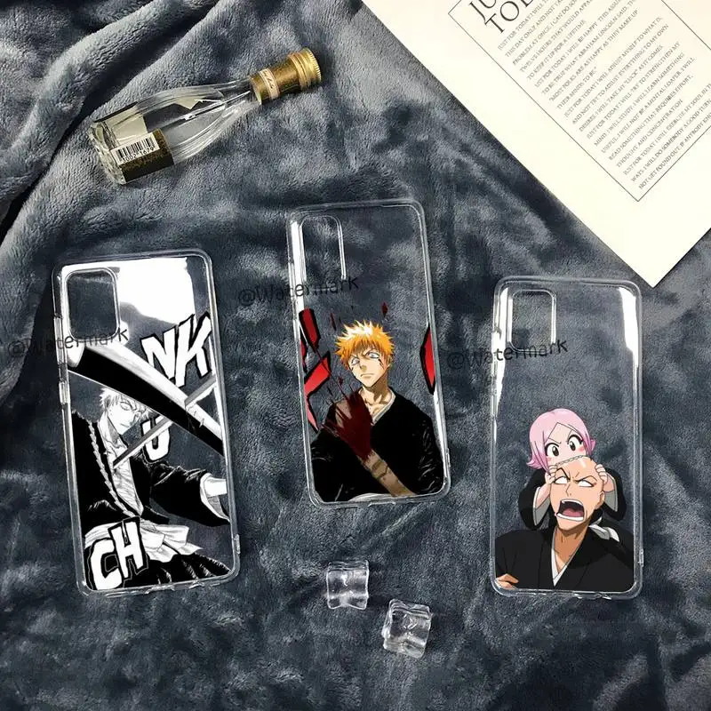 

Ichigo Kenpachi Bleach Manga Anime Phone Case For Samsung S30 S21 S20 Fe Note 20 Ultra S10 S9 S8 Plus S7 S10e Transparent Cover