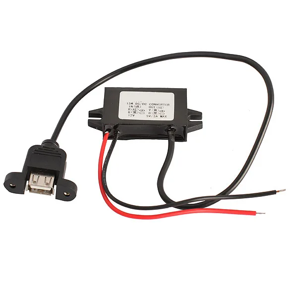 Автомобильный Зарядное устройство DC преобразователь модуль 12 В до 5 пост 3A 15 Вт с