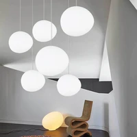 italy foscarini gregg suspension pendant lamp studio kitchen lustre indoor home white bubble glass pendant lights fixtures