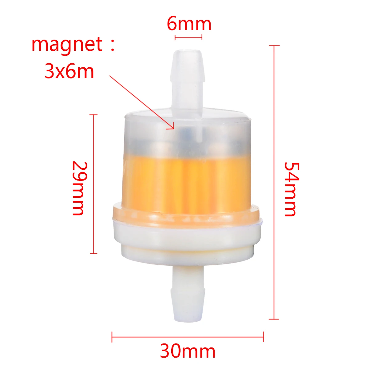 

Mayitr 10Pc 1/4" 6-7mm Petrol Carburetor Gasoline Liquid Gas Fuel Filter Yellow Plastic Hose Lines Accessories & Parts