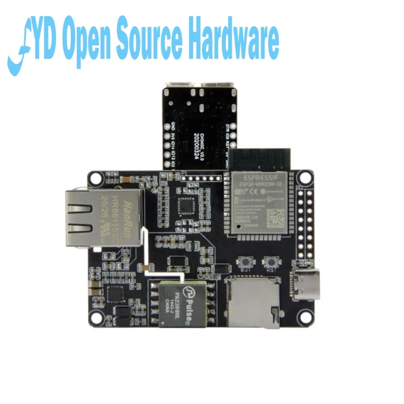 

TTGO T-Internet-POE ESP32-WROOM LAN8720A Chip Ethernet Adapter And Downloader Expansion Board Programmable Hardware