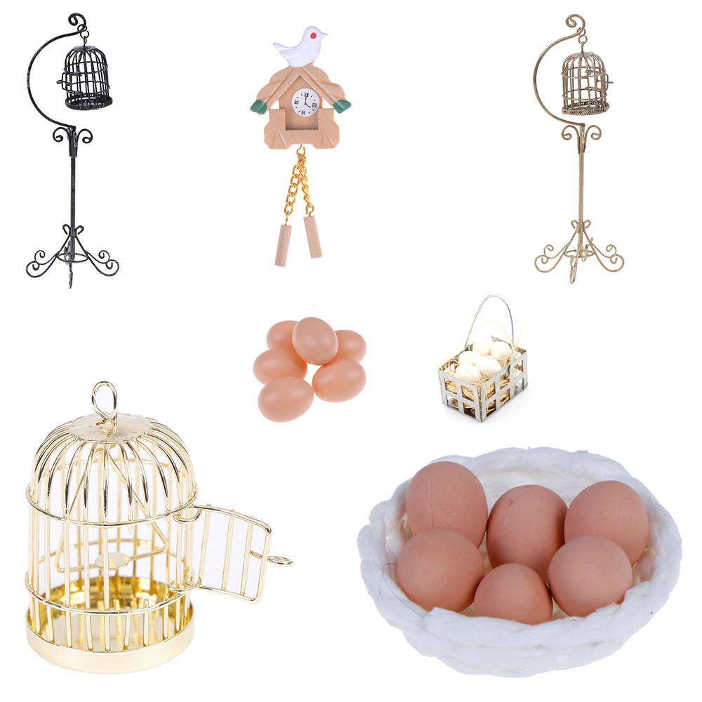 Мини кукольный домик в масштабе 1:12 модель металлической птичьей клетки с