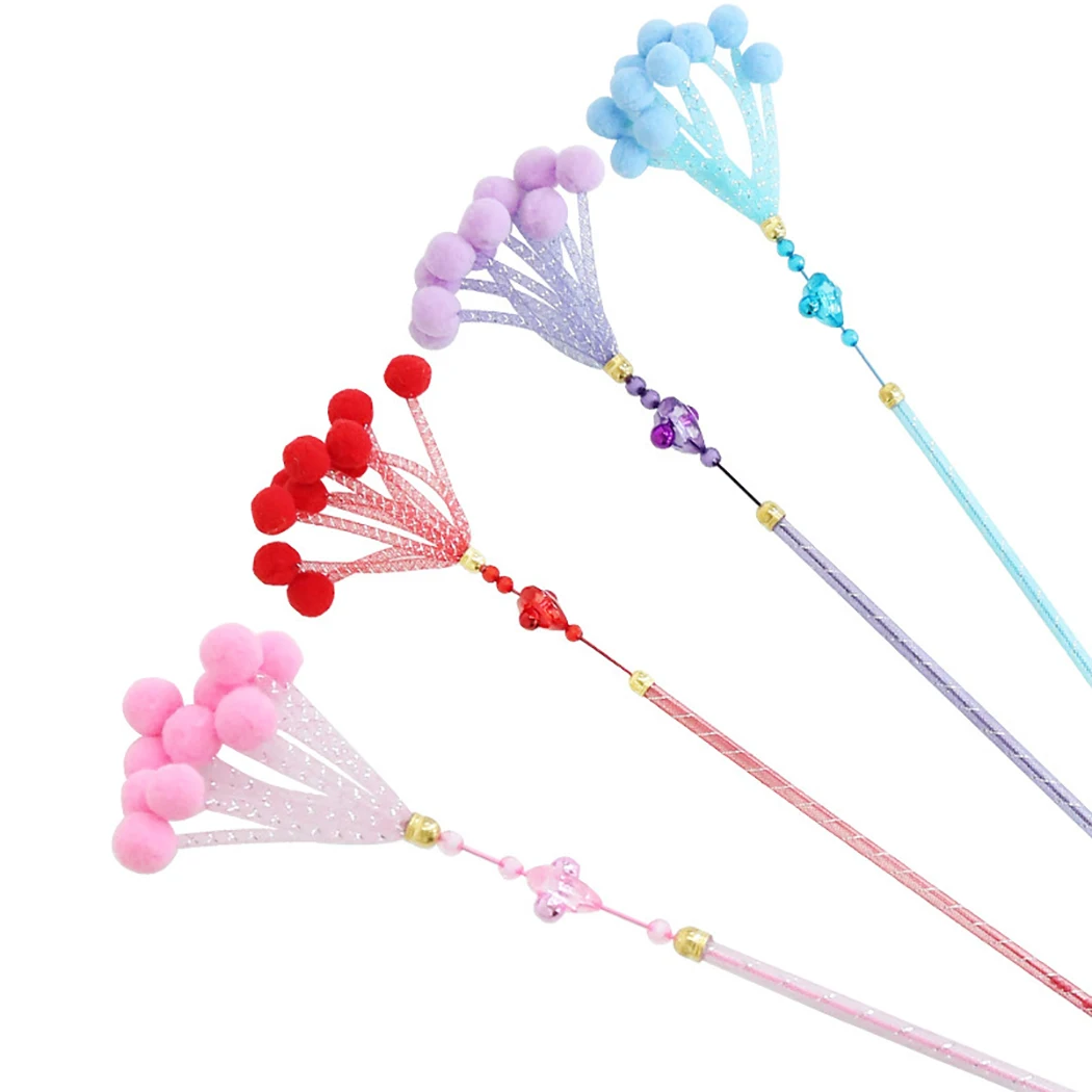 

1 Pcs Interactive Cat Creative Toy Wand Cat Teaser Toy With Bells Design Pet Kitten Plush Toys Wand Kitty Supplies Random Color