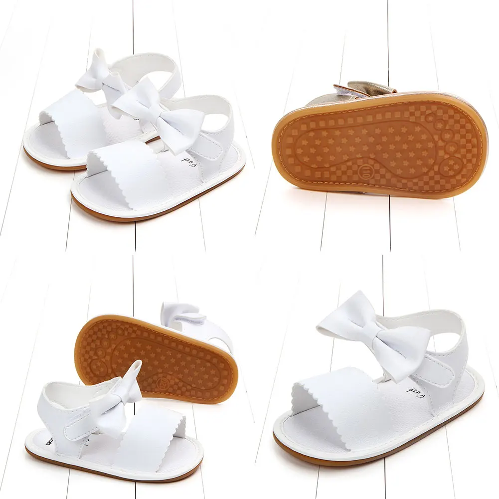 Сандалии для новорожденных и маленьких девочек Нескользящая обувь из