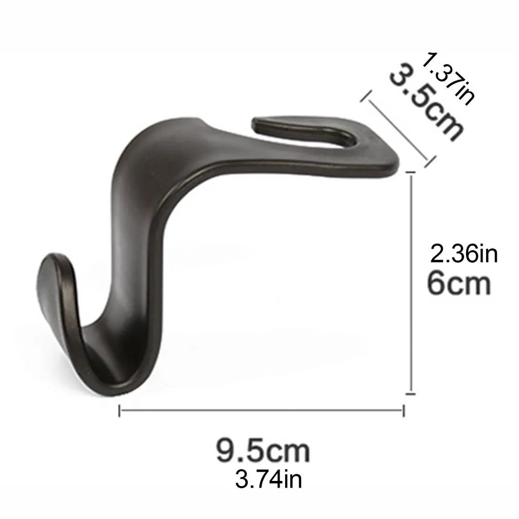 

2pc Practical Car Vehicle Back Seat Hook Organizer Hanger Storage Hook For Groceries Durable Portable Hooks